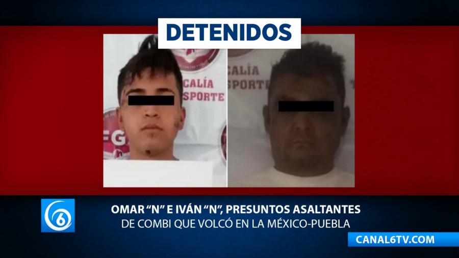 Presuntos asaltantes de combi que volcó en la México-Puebla ingresan a penal de Neza
