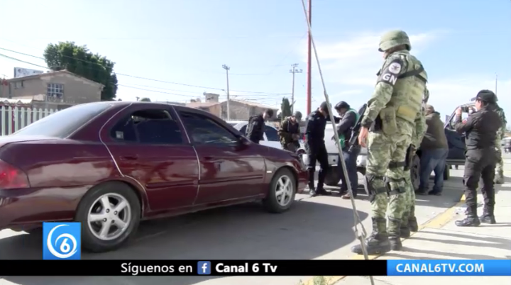 La Guardia Nacional en coordinación con policías municipales de Ixtapaluca realizan operativos