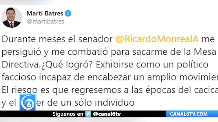 Discrepancias entre Batres y Monreal; lucha por el senado