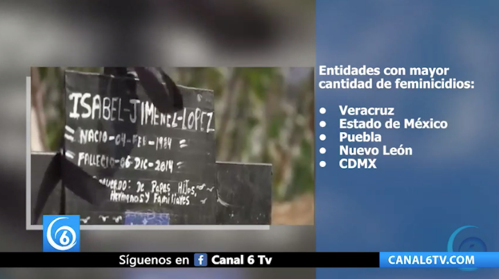 Cinco estados concentran la mitad de feminicidios del 2019
