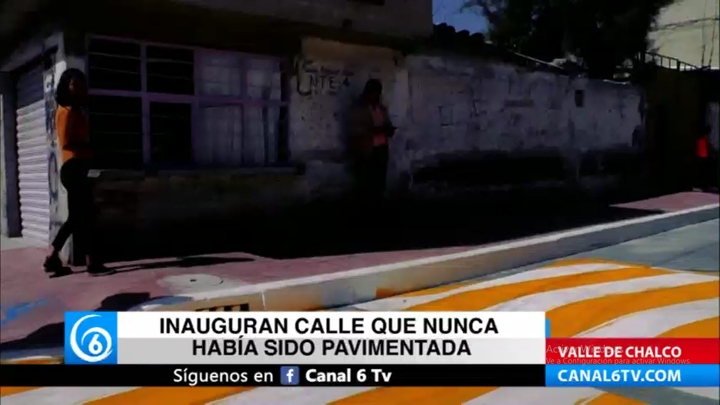 Inauguran calle que nunca había sido pavimentada en Valle de Chalco