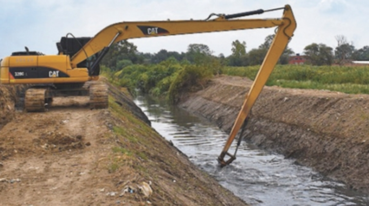 Reanudan trabajos de revestimiento en el Río Coatepec