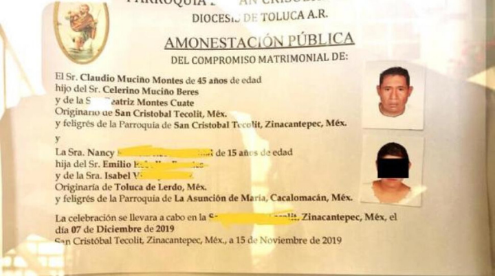 Hombre de 45 años pretendía casarse con una niña de 15 años