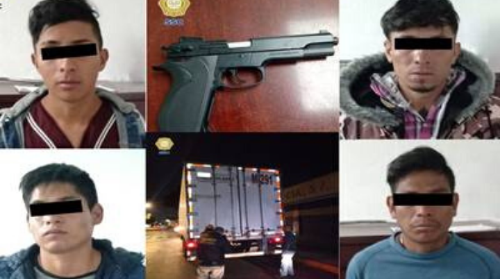 Detienen a seis sujetos por robo de tráiler en Iztapalapa