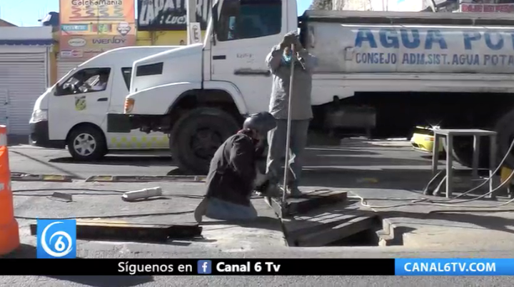 OPDAPAS Ixtapaluca repara rejilla de alcantarilla