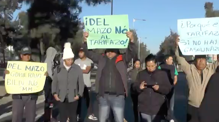 Piden cancelar aumento a tarifas del transporte público en el Edomex