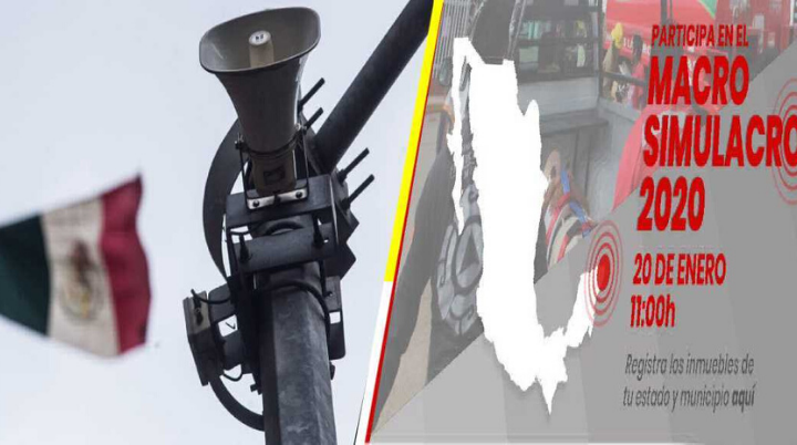 Recuerda que este lunes 20 de enero habrá macrosimulacro