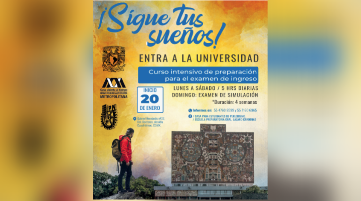 Curso intensivo de preparación para el examen de admisión a la universidad de tus sueños