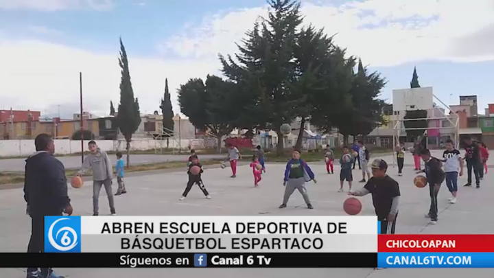 Abren escuela deportiva de básquetbol Espartaco en Chicoloapan