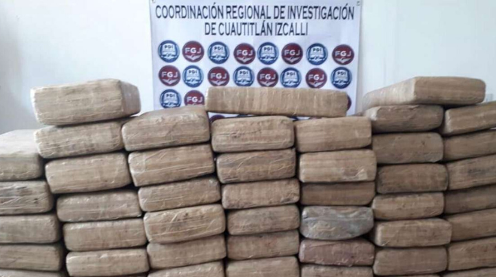 Aseguran predio con 250 kilos de marihuana en Tepotzotlán