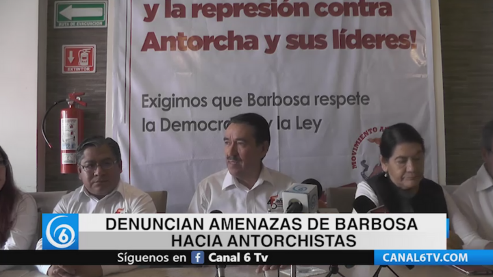 Denuncian amenazas de Miguel Barbosa hacia antorchistas