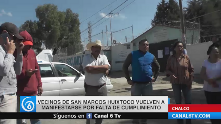 Vecinos de San Marcos Huixtoco vuelven a manifestarse por falta de soluciones en vialidades