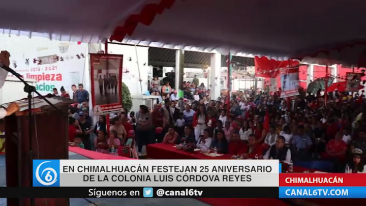 En Chimalhuacán festejan el 25 aniversario de la colonia Luis Córdova Reyes