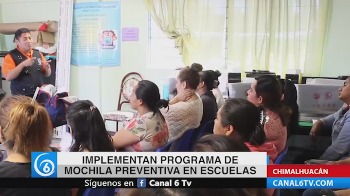 Implementan programa de Mochila Preventiva en escuelas de Chimalhuacán