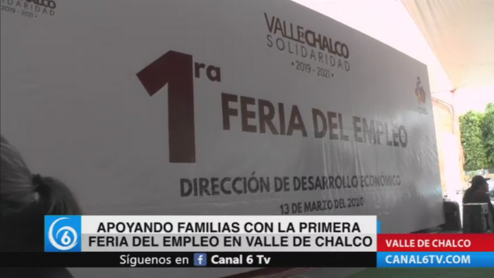 Apoyan a familias con la primera Feria del Empleo en Valle de Chalco