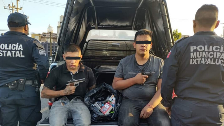 Detienen a ladrones en Ixtapaluca