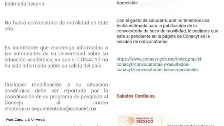Conacyt suspende los apoyos económicos a estudiantes en el extranjero