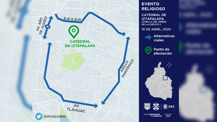 Realizan operativo vial de Semana Santa en Iztapalapa
