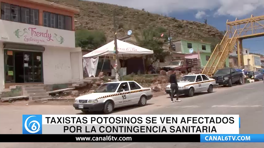 Taxistas potosinos se ven afectados por la contingencia sanitaria