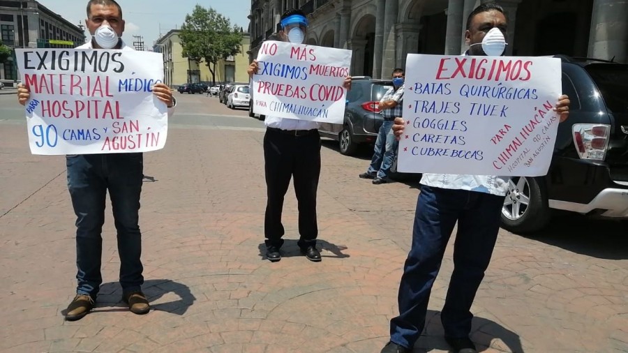 El Hospital 90 camas de Chimalhuacán, exigió insumos médicos