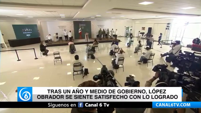 Tras un año y medio de gobierno, López Obrador se siente satisfecho con lo logrado