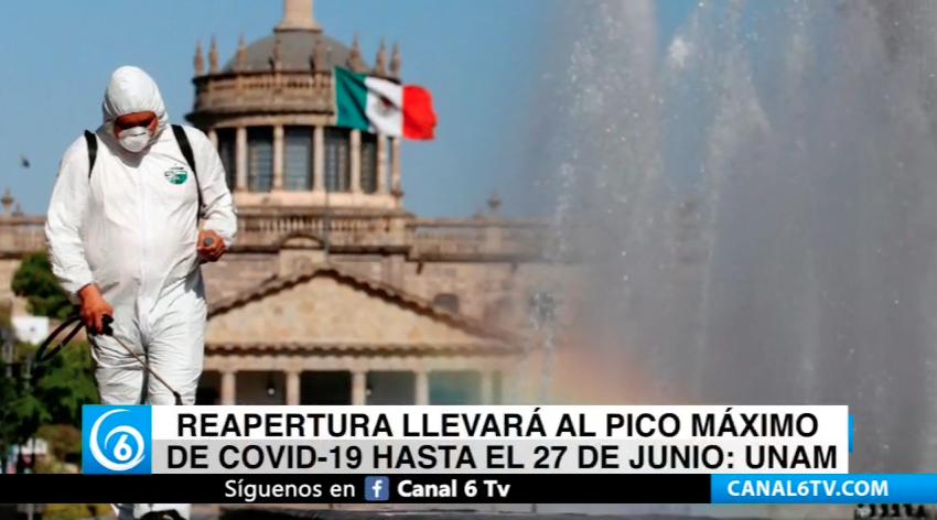 Reapertura llevará al pico máximo de COVID-19 hasta el 27 de junio: UNAM