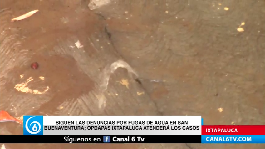 Siguen las denuncias por fugas de agua en San Buenaventura; Opdapas Ixtapaluca atenderá los casos