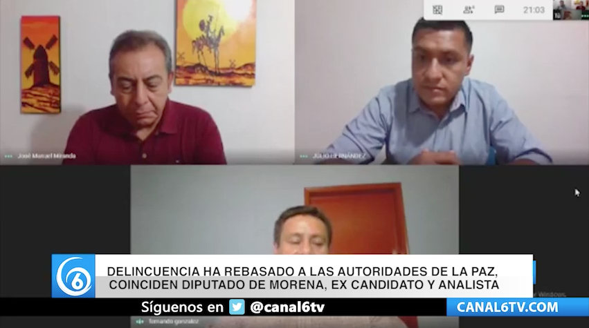 Delincuencia ha rebasado a las autoridades de La Paz, coinciden diputado de Morena, ex candidato y analista
