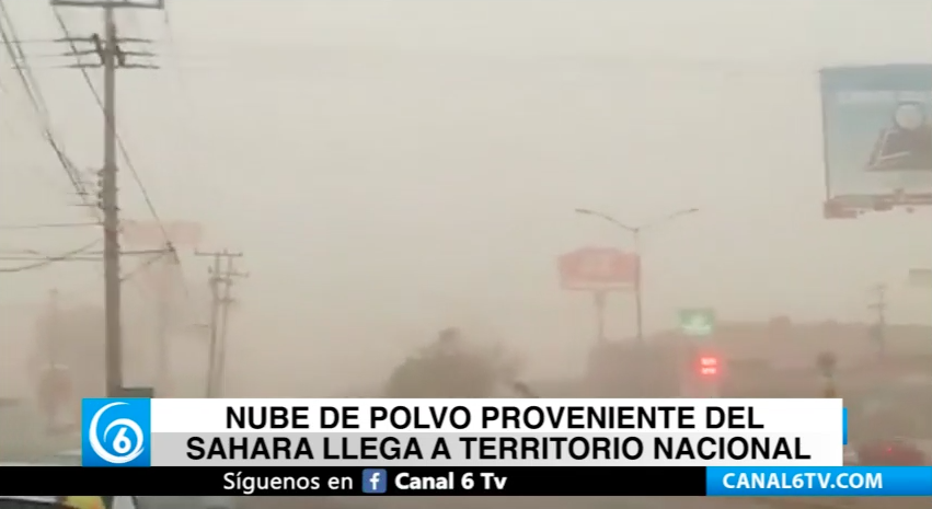 Nube de polvo proveniente del Sahara llega a territorio nacional