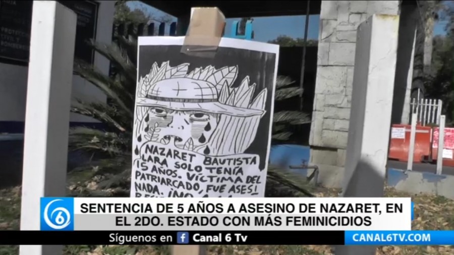 Sentencian a 5 años de prisión a asesino de Nazaret, en el segundo estado con más feminicidios