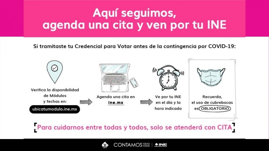 El INE de Valle de Chalco, reanudará actividades