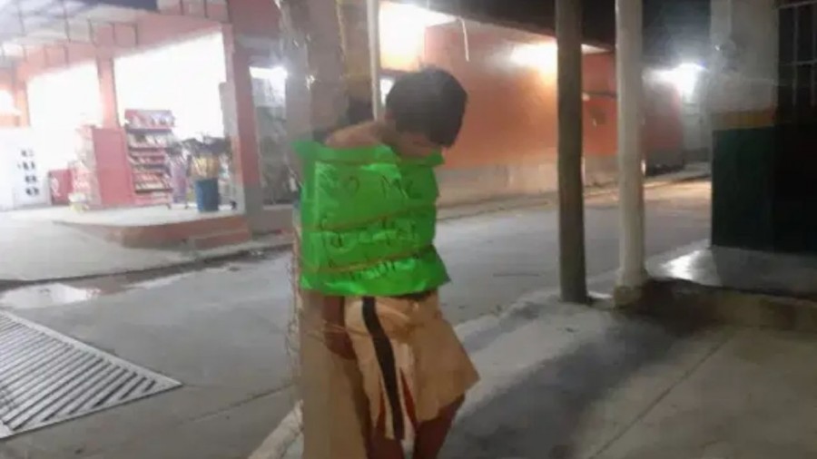 Exhiben a ladrón en Guerrero