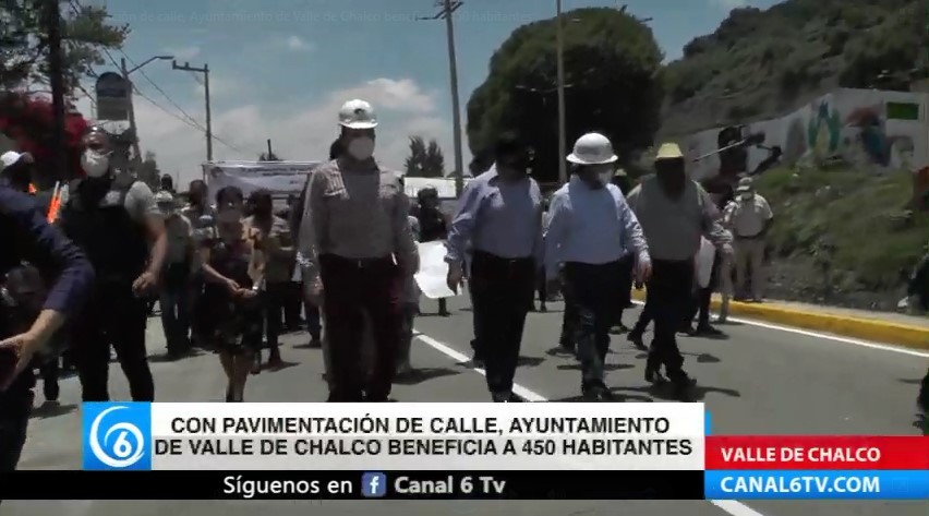 Con pavimentación de calle, Ayuntamiento de Valle de Chalco beneficia a 450 habitantes