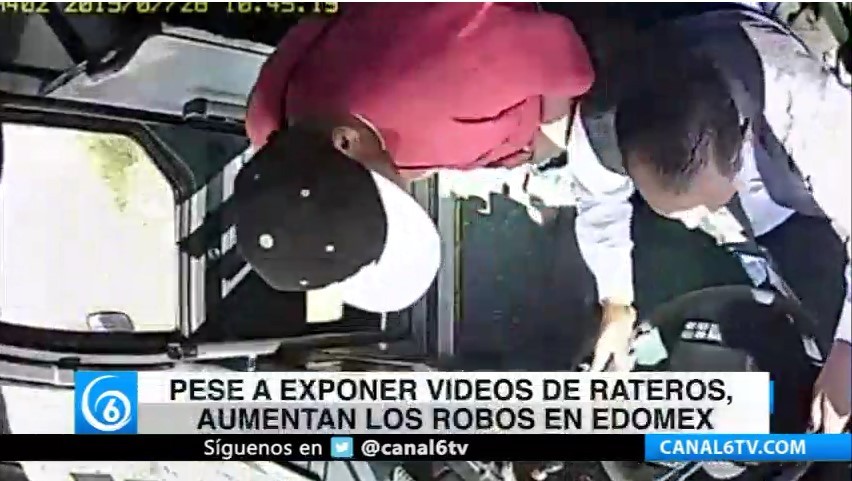 Pese a exponer videos de rateros, aumentan los robos en Edomex