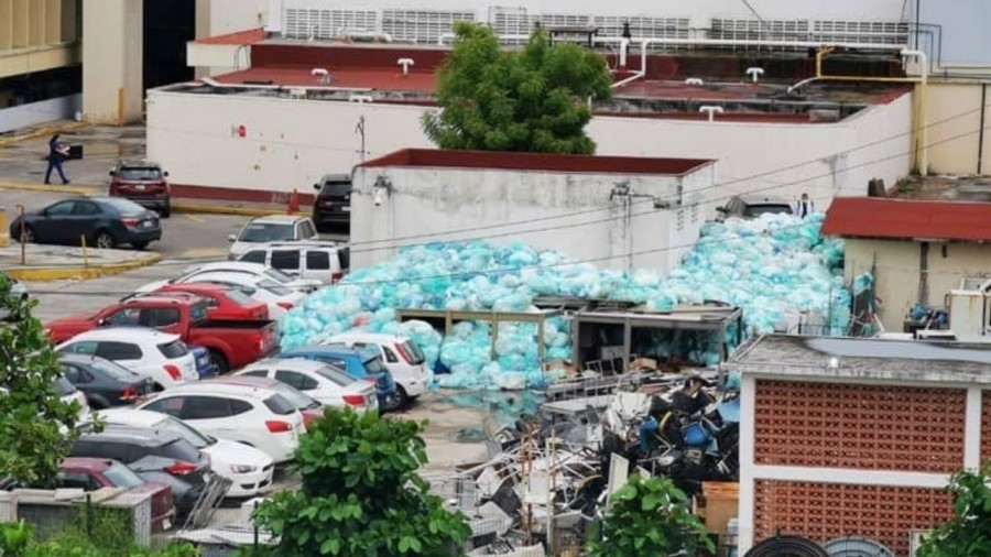 IMSS en Veracruz con montañas de residuos biológico-infecciosos