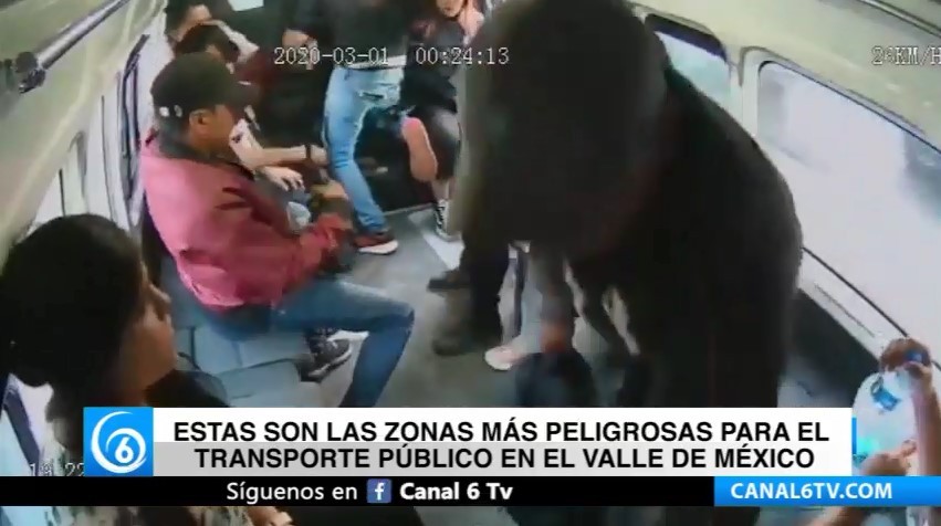 Estas son las zonas más peligrosas para el transporte público en el Valle de México
