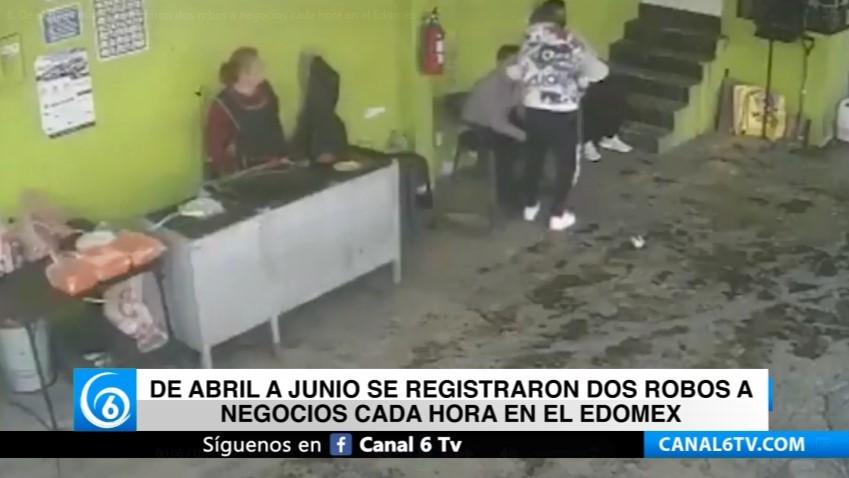 De abril a junio se registraron dos robos a negocios cada hora en el Edomex