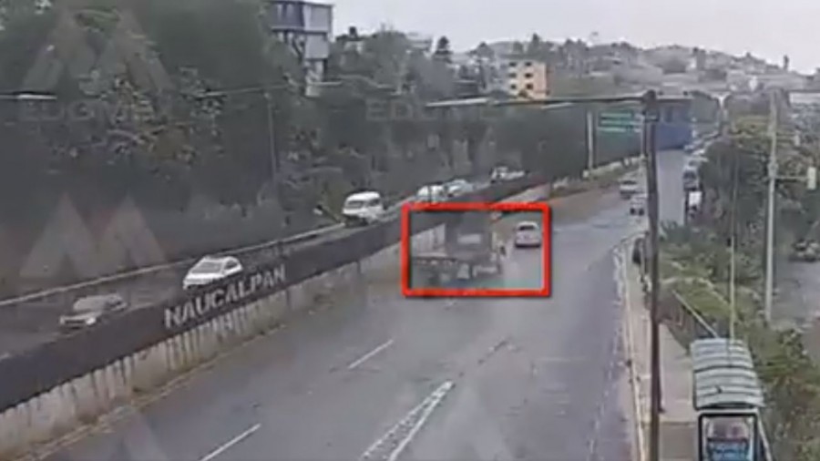 Cámaras del C5 captan choque en Naucalpan