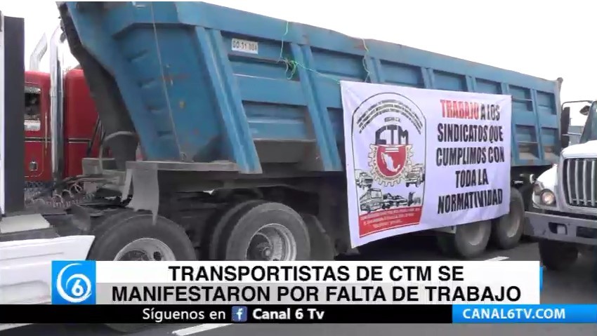 Transportistas de CTM se manifestaron por falta de trabajo