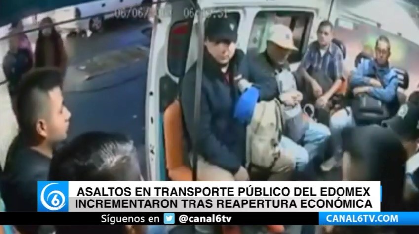Asaltos en transporte público del Edomex incrementaron tras reapertura económica