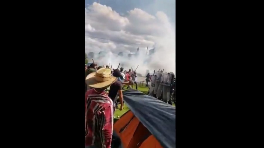 Campesinos desalojan campamento de la Guardia Nacional en presa La Boquilla