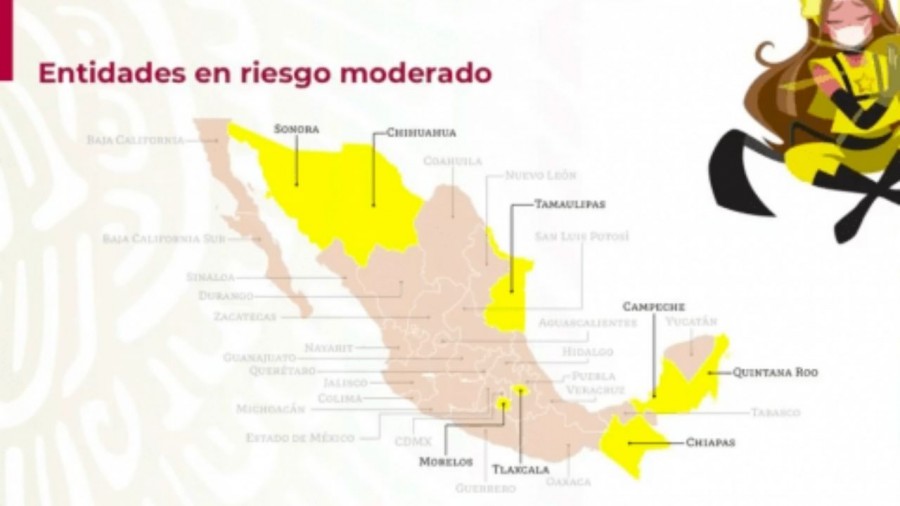 México, sin el máximo nivel de alerta del semáforo epidemiológico