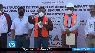 Edil de Valle de Chalco da banderazo de arco-techo para beneficio de 216 alumnos