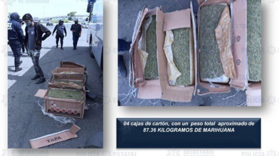 Capturan a narcomenudistas en posesión de 87 kg de marihuana