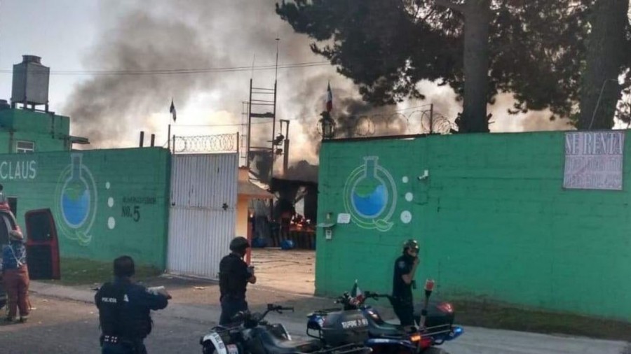 Incendio en una fábrica de químicos mexiquense