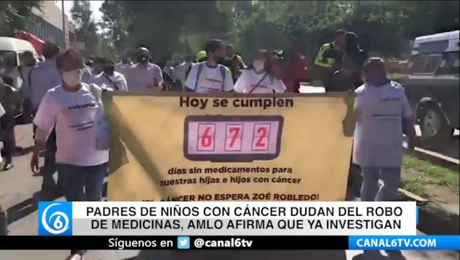 Padres de niños con cáncer dudan del robo de medicinas, AMLO afirma que ya investigan