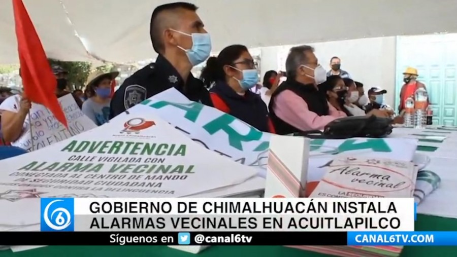 Gobierno de Chimalhuacán instala alarmas vecinales en Acuitlapilco