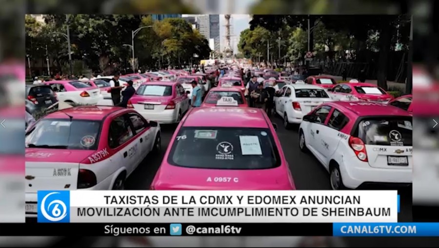 Taxistas de la CDMX y Edomex anuncian movilización ante incumplimiento de Sheinbaum