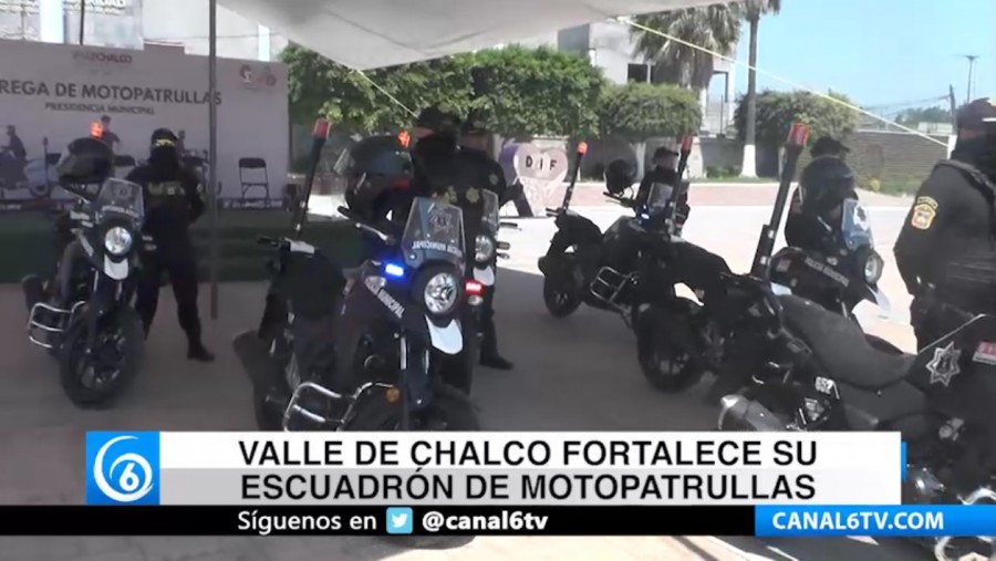 Valle de Chalco fortalece su escuadrón de motopatrullas