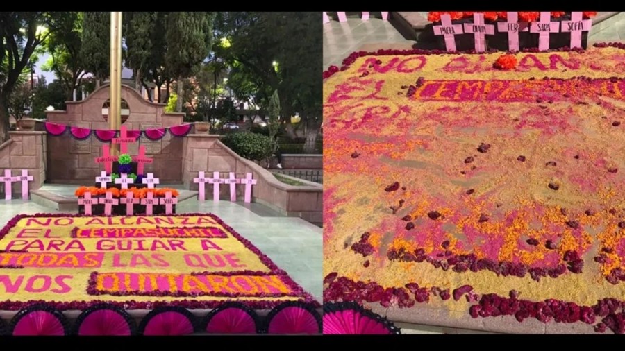 Destrozan la ofrenda en honor a las víctimas de feminicidio